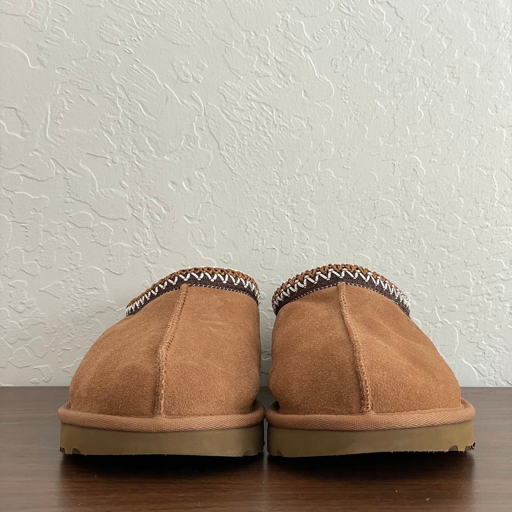 UGG Tasman Slippers Womens 8 Chestnut Sheepskin Slip-On Cozy Comfy Like New - Picture 6 of 10